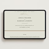 "Foil Botanical Frame" - Wedding Website in Taupe by Hannah Williams - Desktop Design