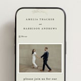 "Foil Botanical Frame" - Wedding Website in Taupe by Hannah Williams - Mobile Layout