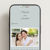 "Blue Garden" - Wedding Website in Mist by Hannah Williams - Mobile Layout