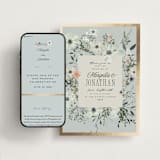 "Blue Garden" - Wedding Website in Mist by Hannah Williams - Match Your Stationery