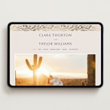 "Floral Border" - Wedding Website in Champagne by Leah Bisch - Desktop Design