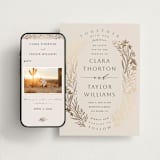 "Floral Border" - Wedding Website in Champagne by Leah Bisch - Match Your Stationery