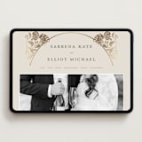 "Shimmering Hydrangeas" - Wedding Website in Tea Time by Susan Zinader - Desktop Design