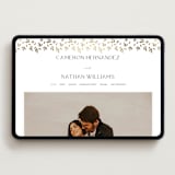 "Courtyard" - Wedding Website in Lily by Owl and Toad - Desktop Design