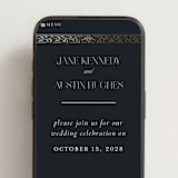 "Regency Grace" - Wedding Website in Onyx by Ana de Sousa - Mobile Layout