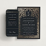 "Regency Grace" - Wedding Website in Onyx by Ana de Sousa - Match Your Stationery