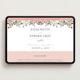 "Blooming Vine" - Wedding Website in Blush by Susan Moyal - Desktop Design