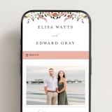 "Blooming Vine" - Wedding Website in Blush by Susan Moyal - Mobile Layout