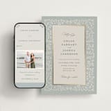 "Floral Romance" - Wedding Website in Something Blue by Gwen Bedat - Match Your Stationery