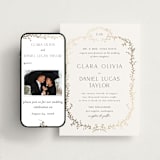 "Delicate Vine" - Wedding Website in Alabaster by Susan Moyal - Match Your Stationery