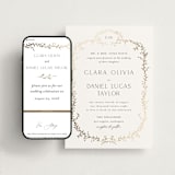 "Delicate Vine" - Wedding Website in Alabaster by Susan Moyal - Match Your Stationery