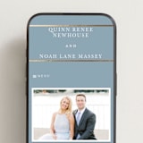 "Elegant bevel" - Wedding Website in Dusty Blue by Stacey Meacham - Mobile Layout