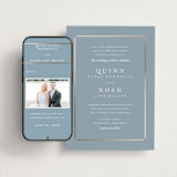 "Elegant bevel" - Wedding Website in Dusty Blue by Stacey Meacham - Match Your Stationery