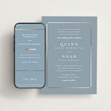"Elegant bevel" - Wedding Website in Dusty Blue by Stacey Meacham - Match Your Stationery