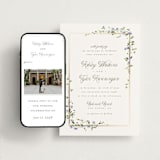 "Flowering Vine" - Wedding Website in Bluebell by Everett Paper Goods - Match Your Stationery