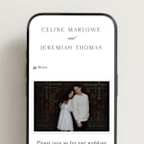 "Left Align" - Wedding Website in Silk by Kelly Schmidt - Mobile Layout