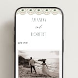 "Vintage Palms" - Wedding Website in Sand by Maria Alou - Mobile Layout