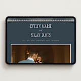 "Sadie" - Wedding Website in Periwinkle by Erin German - Desktop Design