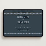 "Sadie" - Wedding Website in Periwinkle by Erin German - Desktop Design