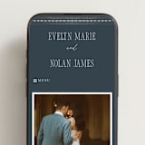 "Sadie" - Wedding Website in Periwinkle by Erin German - Mobile Layout