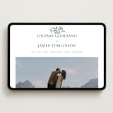 "Climbing Florals" - Wedding Website in Sapphire by Olivia Raufman - Desktop Design