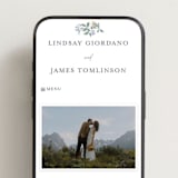 "Climbing Florals" - Wedding Website in Sapphire by Olivia Raufman - Mobile Layout