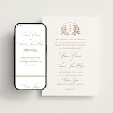 "Gold Crest" - Wedding Website in Ivory by Mansi Verma - Match Your Stationery