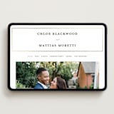 "Timeless" - Wedding Website in Linen by Erica Krystek - Desktop Design