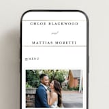 "Timeless" - Wedding Website in Linen by Erica Krystek - Mobile Layout