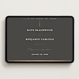 "Formal lines" - Wedding Website in Iron by Erica Krystek - Desktop Design