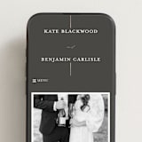 "Formal lines" - Wedding Website in Iron by Erica Krystek - Mobile Layout