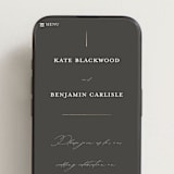 "Formal lines" - Wedding Website in Iron by Erica Krystek - Mobile Layout
