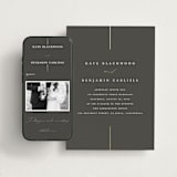 "Formal lines" - Wedding Website in Iron by Erica Krystek - Match Your Stationery