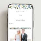 "Disney's Cinderella Fairytale" - Wedding Website in Bluebell by Susan Moyal - Mobile Layout