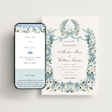 "Disney's Cinderella Fairytale" - Wedding Website in Bluebell by Susan Moyal - Match Your Stationery