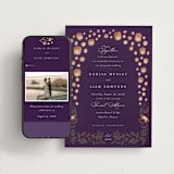 "Disney's Tangled Lanterns" - Wedding Website in Twilight by Simona Camp - Match Your Stationery