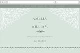 "Fairy Forest" - Wedding Website in Sage by Kristen Knechtel - Desktop Design