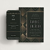"Deco pattern" - Wedding Website in Onyx by Ana de Sousa - Match Your Stationery