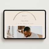 "Misha" - Wedding Website in Latte by Kristie Kern - Desktop Design