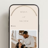 "Misha" - Wedding Website in Latte by Kristie Kern - Mobile Layout