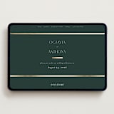 "Regal" - Wedding Website in Evergreen by Nicole Walsh - Desktop Design