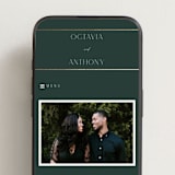"Regal" - Wedding Website in Evergreen by Nicole Walsh - Mobile Layout