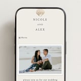"Simple Seashell" - Wedding Website in Sand by Hannah Bowman - Mobile Layout