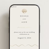 "Simple Seashell" - Wedding Website in Sand by Hannah Bowman - Mobile Layout