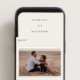 "Tuxedo" - Wedding Website in Black Tie by Carolyn Nicks - Mobile Layout