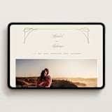 "Simple Art Nouveau" - Wedding Website in Cream by Katie Zimpel - Desktop Design