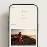 "Simple Art Nouveau" - Wedding Website in Cream by Katie Zimpel - Mobile Layout