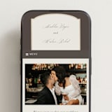 "Arch Frame" - Wedding Website in Cognac by Emily Betts - Mobile Layout