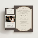 "Arch Frame" - Wedding Website in Cognac by Emily Betts - Match Your Stationery
