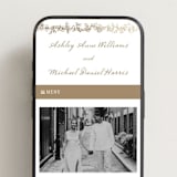 "Boho flower crest" - Wedding Website in Ivory by Cass Loh - Mobile Layout